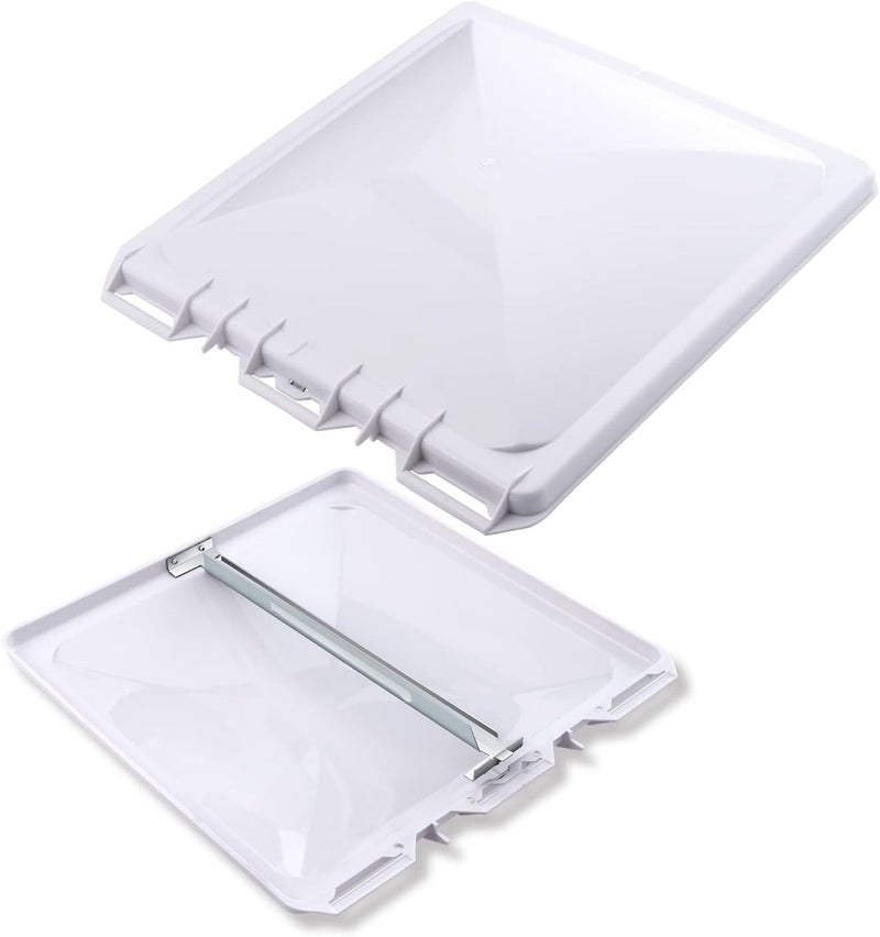 HOMEE Rv Roof Vent Cover Replacement 13 x13 inch Universal White Vent Lid for Camper Trailer Motorhome Bathroom, 1 Pack - Image 1